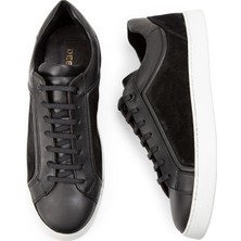 Deery Hakiki Süet Siyah Sneaker Erkek Ayakkabı