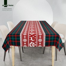 Marte Home Yılbaşı & Christmas Desen Baskılı Dekoratif Masa Örtüsü