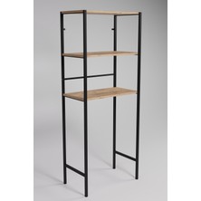 Tedarik Center Çamaşır Makinesi Üstü 3 Raflı Düzenleyici 3 Katlı Çok Amaçlı Metal Banyo Dolabı