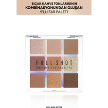 MISSHA Yoğun Renk Pigmentli 9' Lu Far Paleti Full Shot Unlimit Eye Palette (No.2 Bake Better)