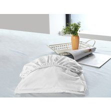 Doqu Home New Cotton Çift Kişilik Kingsize Fitted Çarşaf - Beyaz