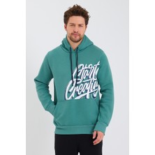 Amazing Crash  Kapüşonlu Kanguru Cepli Baskılı Sweatshirt