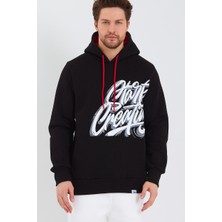 Amazing Crash  Kapüşonlu Kanguru Cepli Baskılı Sweatshirt