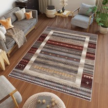 Rovigo Home Dijital Baskı Yıkanabilir Kaymaz Taban Salon Halısı RVG0457