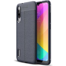 Aqua Aksesuar Xiaomi Mi A3 Kılıf Kamera Korumalı Deri Görünümlü Silikon Kapak