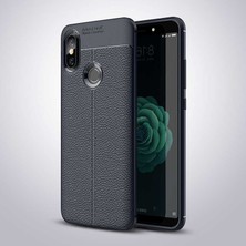 Aqua Aksesuar Xiaomi Mi 8 Kılıf Kamera Korumalı Deri Görünümlü Silikon Kapak