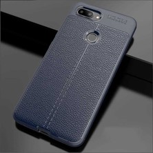 Aqua Aksesuar Xiaomi Mi 8 Lite Kılıf Kamera Korumalı Deri Görünümlü Silikon Kapak