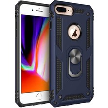 Aqua Aksesuar Apple iPhone 7 Plus Kılıf Metal Yüzüklü Tank Zırh Standlı Kılıf