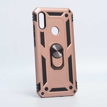 Aqua Aksesuar Huawei Mate 10 Lite Kılıf Metal Yüzüklü Tank Zırh Standlı Kılıf