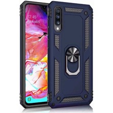Aqua Aksesuar Galaxy A70 Kılıf Metal Yüzüklü Tank Zırh Standlı Kılıf
