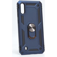 Aqua Aksesuar Galaxy M10 Kılıf Metal Yüzüklü Tank Zırh Standlı Kılıf
