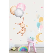 Duende Sticker  Gezgin Tavşan'ın Yolculuğu Dekoratif Çocuk Odası Stickerı