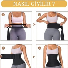 Sauna Suit Korse Bele Dolamalı Kum Saati 4m Sarma Bel Korsesi Tummy Wrap Waist Trainer