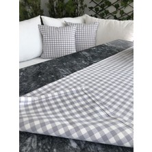 Decamor Home Pötikareli Keten Gri Runner