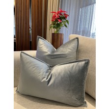 Decamor Home Kadife Kırlent Kılıfı Mint Yeşili Kadife Kırlent Kılıfı
