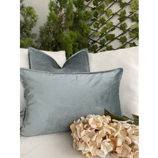 Decamor Home Kadife Kırlent Kılıfı Mint Yeşili Kadife Kırlent Kılıfı