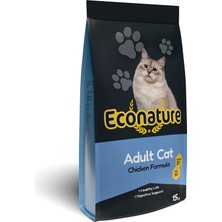 Econature Yetişkin Kedi Maması, Tavuklu, 15 kg