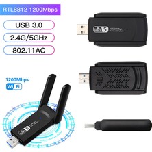 USB 3.0 AC1200Mbps Wifi adaptörü dual Bant 5GHz /2.4Ghz