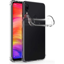 Kip GSM Xiaomi Redmi Note 7 Şeffaf Kamera Korumalı Darbe Emici Telefon Kılıfı