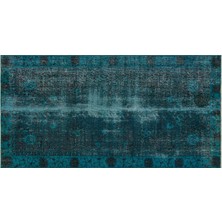 Sempati Halı Klasık Modern Vintage Eskıtme El Dokuma Halı  107 X 202 Cm 9570