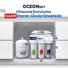 H-Max Ocean 5 Filtreli Standart Membranlı 9 Litre Çelik Tanklı Açık Kasa Su Arıtma Cihazı - 0021