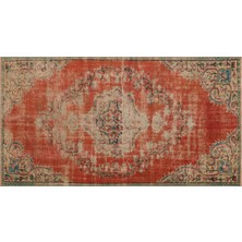 Sempati Halı Gerçek El Dokuma Eskıtme Vintage Halı  150 X 278 Cm 9638