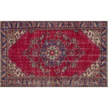 Sempati Halı Gerçek El Dokuma Eskıtme Vintage Halı  156 X 247 Cm 9656