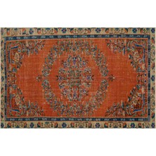 Sempati Halı Klasık Modern Vintage Eskıtme El Dokuma Halı  142 X 212 Cm 9687