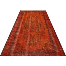 Sempati Halı Gerçek El Dokuma Eskıtme Vintage Halı  155 X 278 Cm 9736