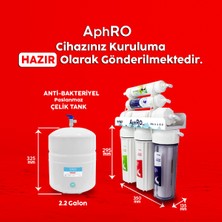 H-Max Aphro 6 Filtreli Lg Membranlı 9 Litre Çelik Tanklı Açık Kasa Su Arıtma Cihazı - 0025