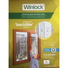 Huzuraks Winlock Pvc Kapı Pencere Çocuk Emniyet Kilidi Halatlı Anahtarlı Açık Kahverengi 1 Adet