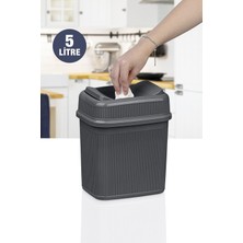 Okyanus Home Antrasit 5 Lt Fitilli Çöp Kovası
