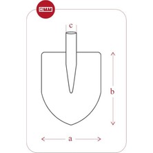 Yaparlar 5160 Plus Inşaat Küreği 265x305mm - Sapsız