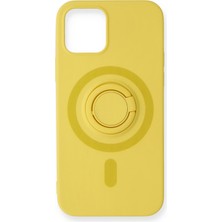 Kılıf Evrenim iPhone 12 Kılıf Viktor Yüzüklü Silikon - Sarı