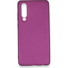 Kılıf Evrenim Huawei P30 Kılıf Premium Rubber Silikon - Mürdüm