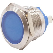Motorobit 19L-P1 19MM 12-24V Metal Sinyal Lambası - Mavi