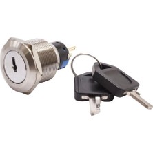 Motorobit 22Y-P1 22MM Anahtarlı Kalıcı Mandal Buton 0-1