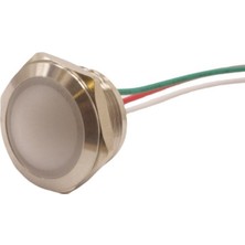 Motorobit 19L-P1/RGY+ 19MM 12-24V Kablolu Metal Sinyal Lambası - 3 Renk Anot