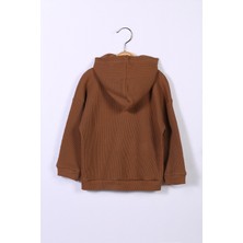 Mininio Erkek Çocuk Kahverengi Kapüşonlu Sweatshirt (2-7yaş)