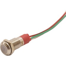 Motorobit 08L-P1/RGY+ 8mm 12-24V Kablolu Metal Sinyal Lambası - 3 Renk Anot