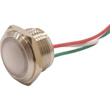 Motorobit 16L-P1/RG+ 16MM 12-24V Kablolu Metal Sinyal Lambası - 2 Renk Anot