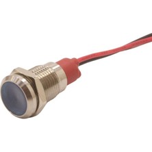 Motorobit 10L-P1 10MM 12-24V Kablolu Metal Sinyal Lambası - Mavi