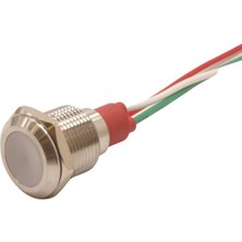 Motorobit 12L-P1/RG+ 12MM 12-24V Kablolu Metal Sinyal Lambası - 2 Renk Anot