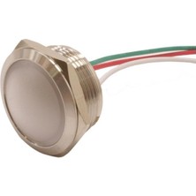 Motorobit 22L-P1/RG+ 22MM 12-24V Kablolu Metal Sinyal Lambası - 2 Renk Anot