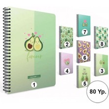 Gıpta Avocado Notes Spiralli Karton Kapak Defter A4 80 Yaprak Çizgili