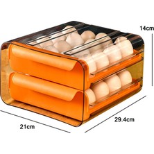 ZSHSKJ Hanehalkı Çift Katmanlı Çekmece Tip Yumurta Saklama Kutusu - Beyaz (Yurt Dışından)