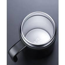 Shun 400ML Yalıtım Bardağı High-End Erkek Çay Ayırma Kolu Ofis Vakumlu Kupa Iş Taşınabilir Hediye (Yurt Dışından)