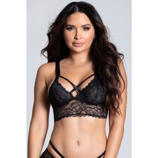 Alya Butik Arkası Ip Detaylı Bralet Sütyen Siyah