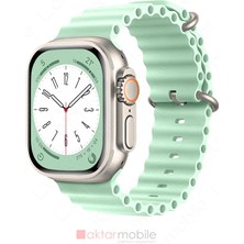 AktarMobile Apple Watch Ultra 49 mm Uyumlu Silikon Kordon Ocean Kordon Silindirik Kayış