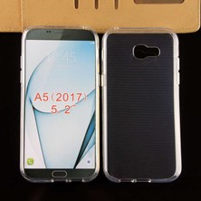 Kip GSM Galaxy A5 2017 Kılıf Için Tasarlanan Kristal Şeffaf Kaymaz Silikon Kılıf